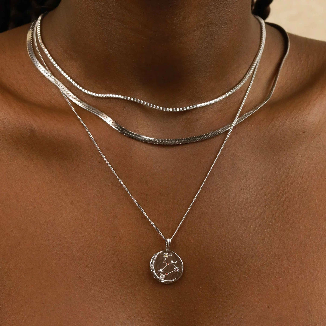 Astrid & Miyu Zodiac Necklaces Leo Zodiac Pendant Necklace In Silver 4 Astrid & Miyu Zodiac Necklaces Leo Zodiac Pendant Necklace In Silver