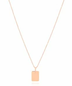 Astridandmiyu Basic 2.0 Medium ID Necklace In Rose Gold Sale