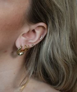 Astridandmiyu Molten Hoops In Gold