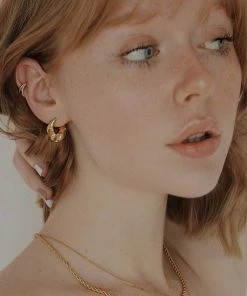 Astridandmiyu Molten Hoops In Gold