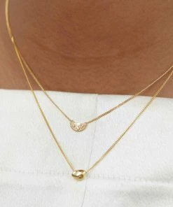 Astridandmiyu Molten Pendant Necklace In Gold Sale