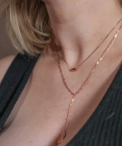 Astridandmiyu Sale Molten Pendant Necklace In Rose Gold