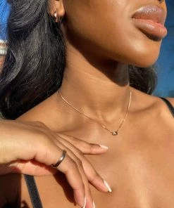 Astridandmiyu Sale Molten Pendant Necklace In Rose Gold