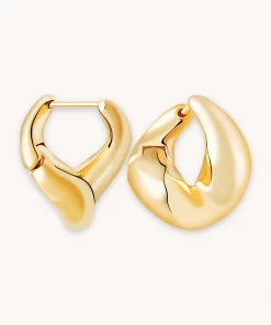 Astridandmiyu Molten Hoops In Gold