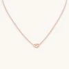 Astridandmiyu Sale Molten Pendant Necklace In Rose Gold