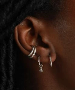 Astridandmiyu Mystic Simple Hoops In Silver Best Sellers