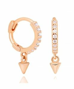 Astridandmiyu Mystic Spike Huggies In Rose Gold Sale