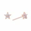 Astridandmiyu Mystic Star Stud Earrings In Rose Gold