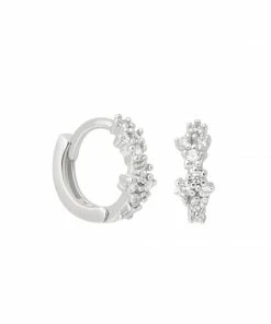 Astridandmiyu Mystic Gem Huggies In Silver