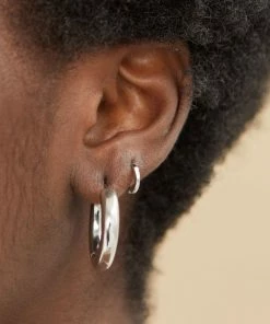 Astridandmiyu Mystic Simple Huggies In Silver