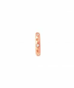 Astrid & Miyu Prism Crystal Hoop 6.5mm In Rose Gold