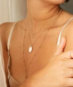 Astridandmiyu Basic 2.0 Oval Pendant Necklace In Rose Gold Sale
