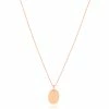 Astridandmiyu Basic 2.0 Oval Pendant Necklace In Rose Gold Sale