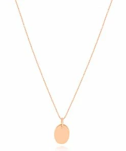 Astridandmiyu Basic 2.0 Oval Pendant Necklace In Rose Gold Sale