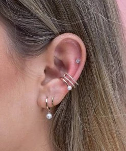 Astridandmiyu Sale Pearl Ear Cuff In Rose Gold