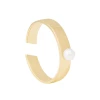 Astridandmiyu Pearl Signet Ring In Gold Sale