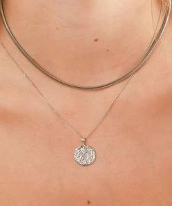 Astrid & Miyu Pisces Zodiac Pendant Necklace In Silver Zodiac Necklaces