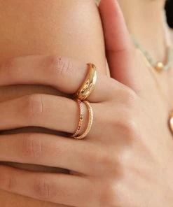 Astridandmiyu Prism Dome Ring In Gold Sale