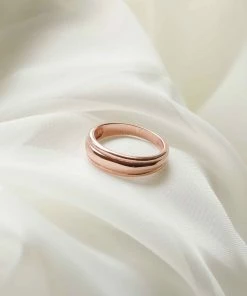 Astrid & Miyu Ripple Ring In Rose Gold Sale 7 Astrid & Miyu Ripple Ring In Rose Gold Sale