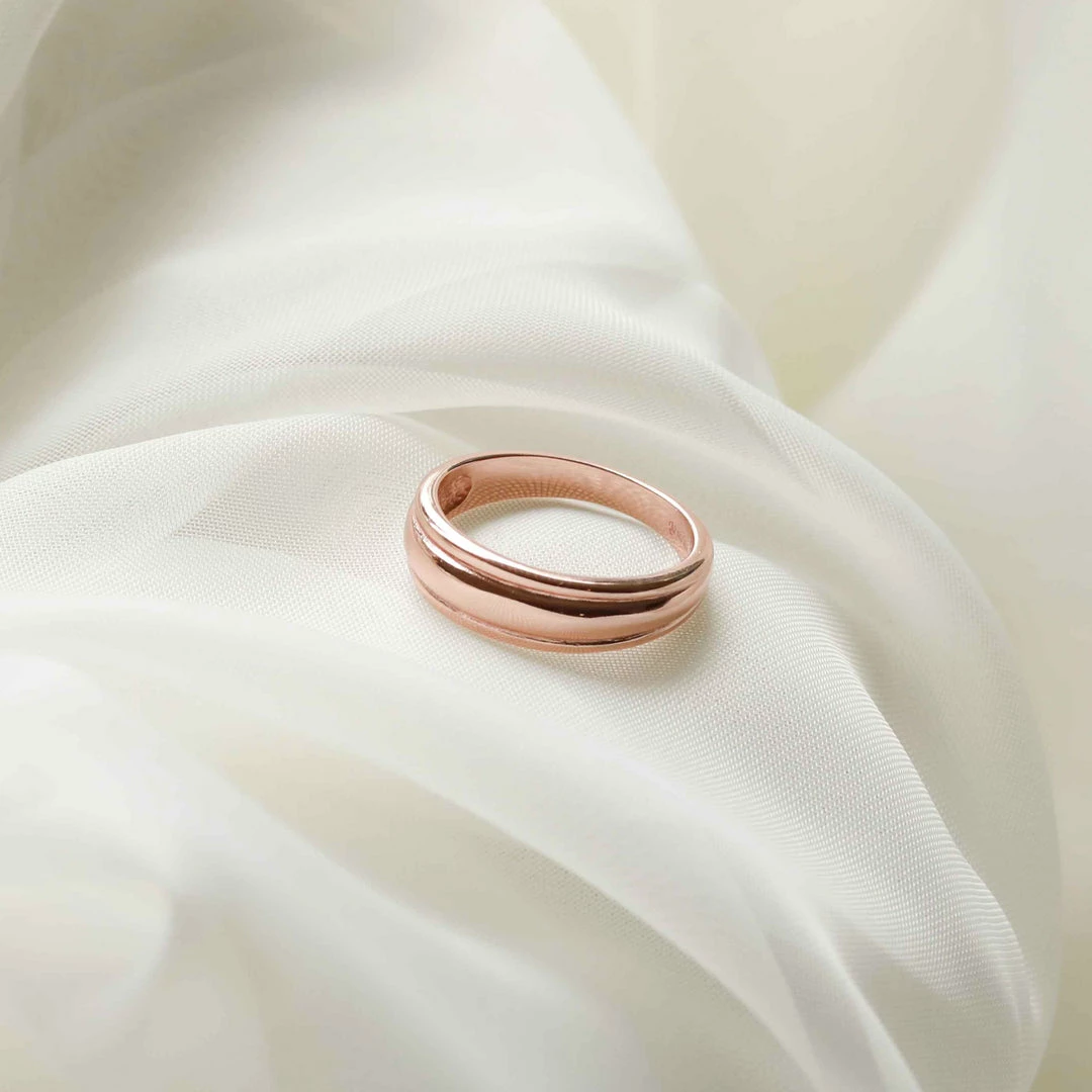 Astrid & Miyu Ripple Ring In Rose Gold Sale 5 Astrid & Miyu Ripple Ring In Rose Gold Sale