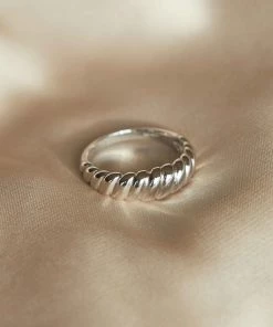 Astridandmiyu Rope Dome Ring In Silver Rings