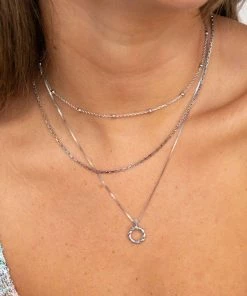 Astridandmiyu Rectangular Link Necklace Chain In Silver 9 Astridandmiyu Rectangular Link Necklace Chain In Silver