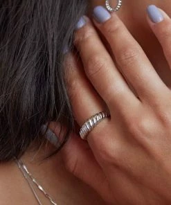 Astridandmiyu Rope Dome Ring In Silver Rings