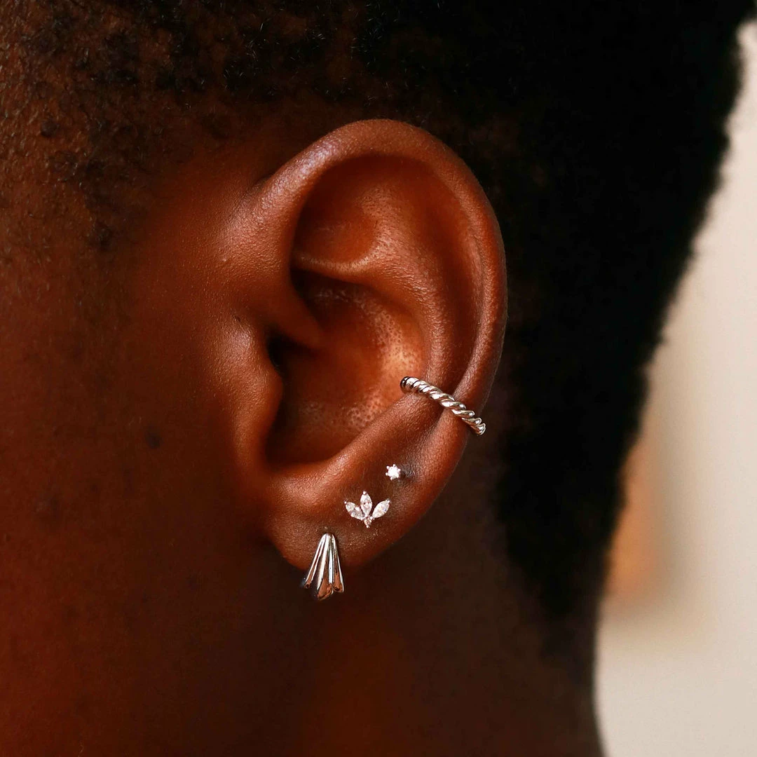 Astridandmiyu Rope Ear Cuff In Silver 5 Astridandmiyu Rope Ear Cuff In Silver