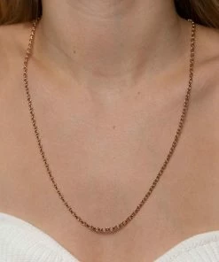 Astridandmiyu Circle Link Multi-Use Chain In Rose Gold