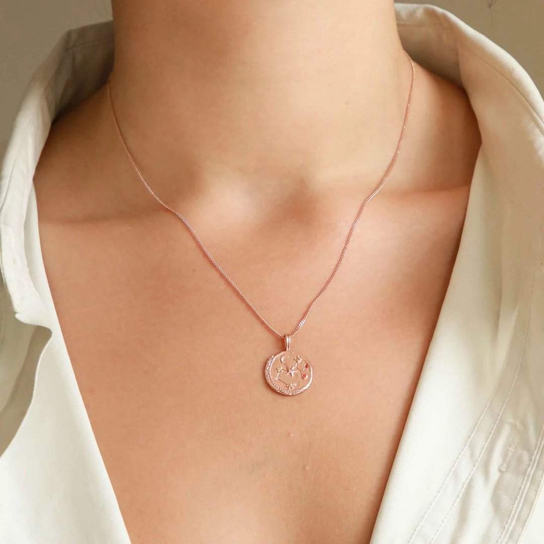 Astrid & Miyu Sagittarius Zodiac Pendant Necklace In Rose Gold Zodiac Necklaces 4 Astrid & Miyu Sagittarius Zodiac Pendant Necklace In Rose Gold Zodiac Necklaces