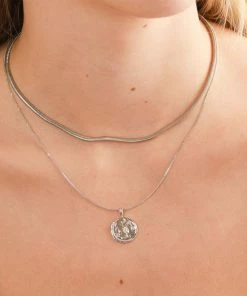 Astrid & Miyu Scorpio Zodiac Pendant Necklace In Silver