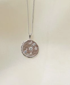 Astrid & Miyu Scorpio Zodiac Pendant Necklace In Silver