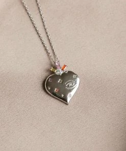 Astridandmiyu Serendipity Pendant Necklace In Silver