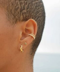 Astridandmiyu Elemental Hoops In Gold Earrings