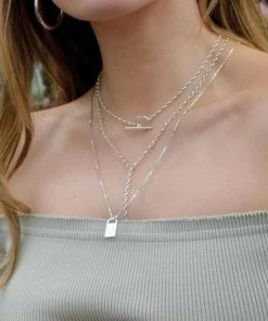 Astridandmiyu Boyfriend Padlock Necklace In Silver