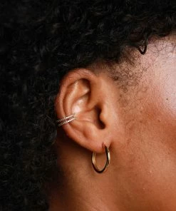 Astrid & Miyu Simple Hinge Small Hoops In Gold Best Sellers