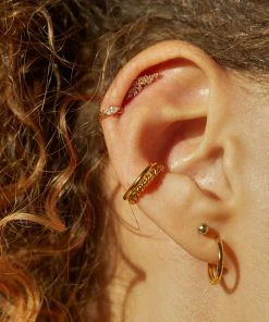 Astridandmiyu Mystic Simple Hoops In Gold