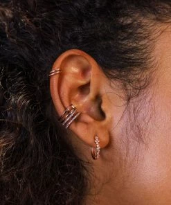 Astridandmiyu Sale Simple Wishbone Ear Cuff In Rose Gold