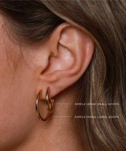 Astrid & Miyu Earrings Simple Hinge Small Hoops In Rose Gold 8 Astrid & Miyu Earrings Simple Hinge Small Hoops In Rose Gold