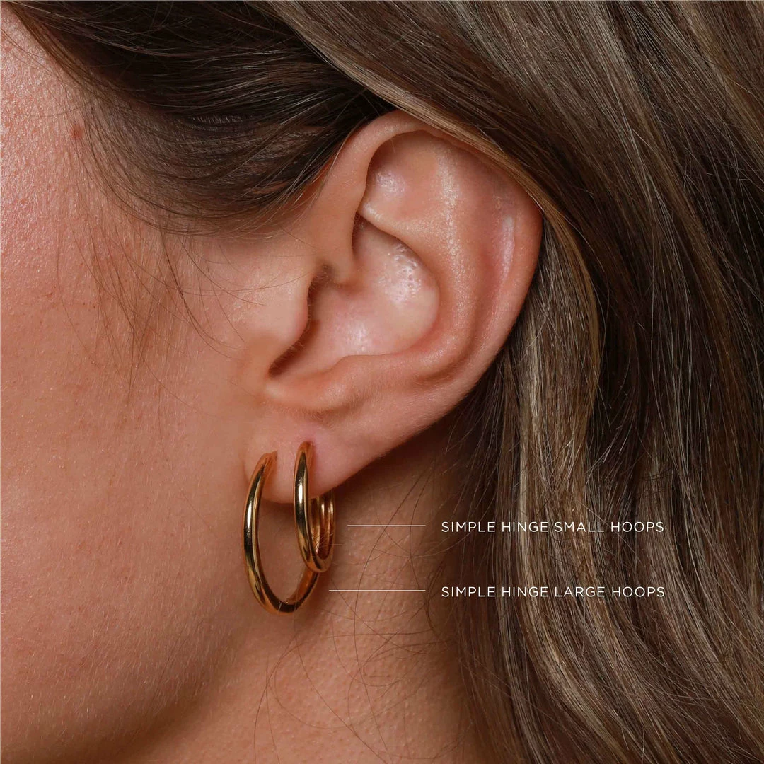 Astrid & Miyu Earrings Simple Hinge Small Hoops In Rose Gold 5 Astrid & Miyu Earrings Simple Hinge Small Hoops In Rose Gold