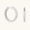 Astrid & Miyu Earrings Simple Hinge Small Hoops In Silver