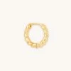 Astridandmiyu Single Rope Base Hoop In Gold Earrings