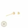 Astrid & Miyu Large Ball Stud Earrings In Solid Gold 2 Astrid & Miyu Large Ball Stud Earrings In Solid Gold