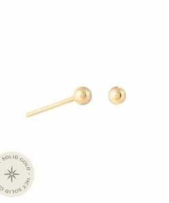 Astrid & Miyu Large Ball Stud Earrings In Solid Gold