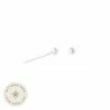 Astrid & Miyu Small Ball Stud Earrings In Solid White Gold 2 Astrid & Miyu Small Ball Stud Earrings In Solid White Gold