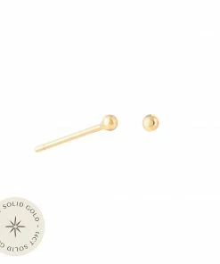 Astrid & Miyu Small Ball Stud Earrings In Solid Gold
