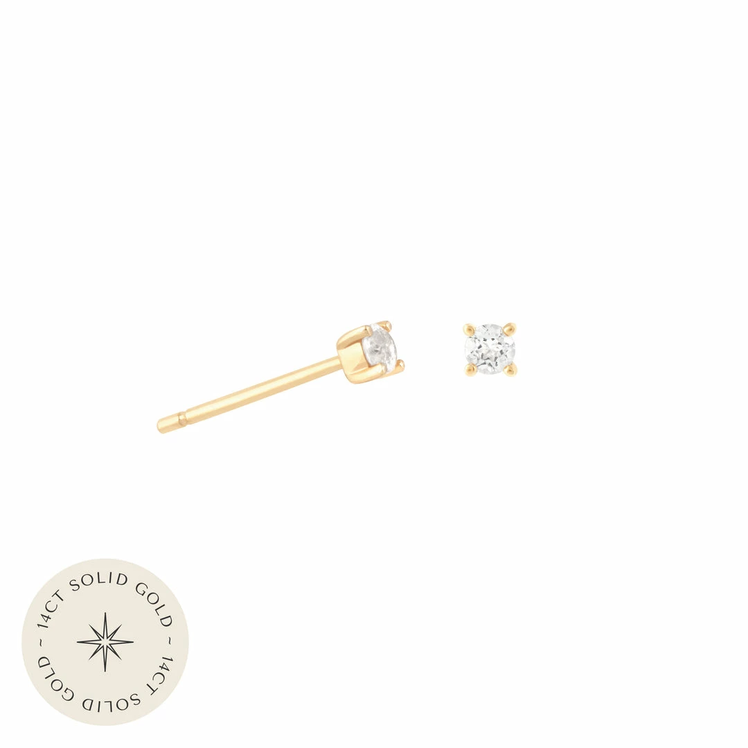 Astrid & Miyu Topaz Stud Earrings In Solid Gold 3 Astrid & Miyu Topaz Stud Earrings In Solid Gold