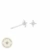Astrid & Miyu Twilight Stud Earrings In Solid White Gold