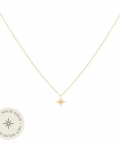 Astrid & Miyu Twilight Pendant Necklace In Solid Gold Necklaces