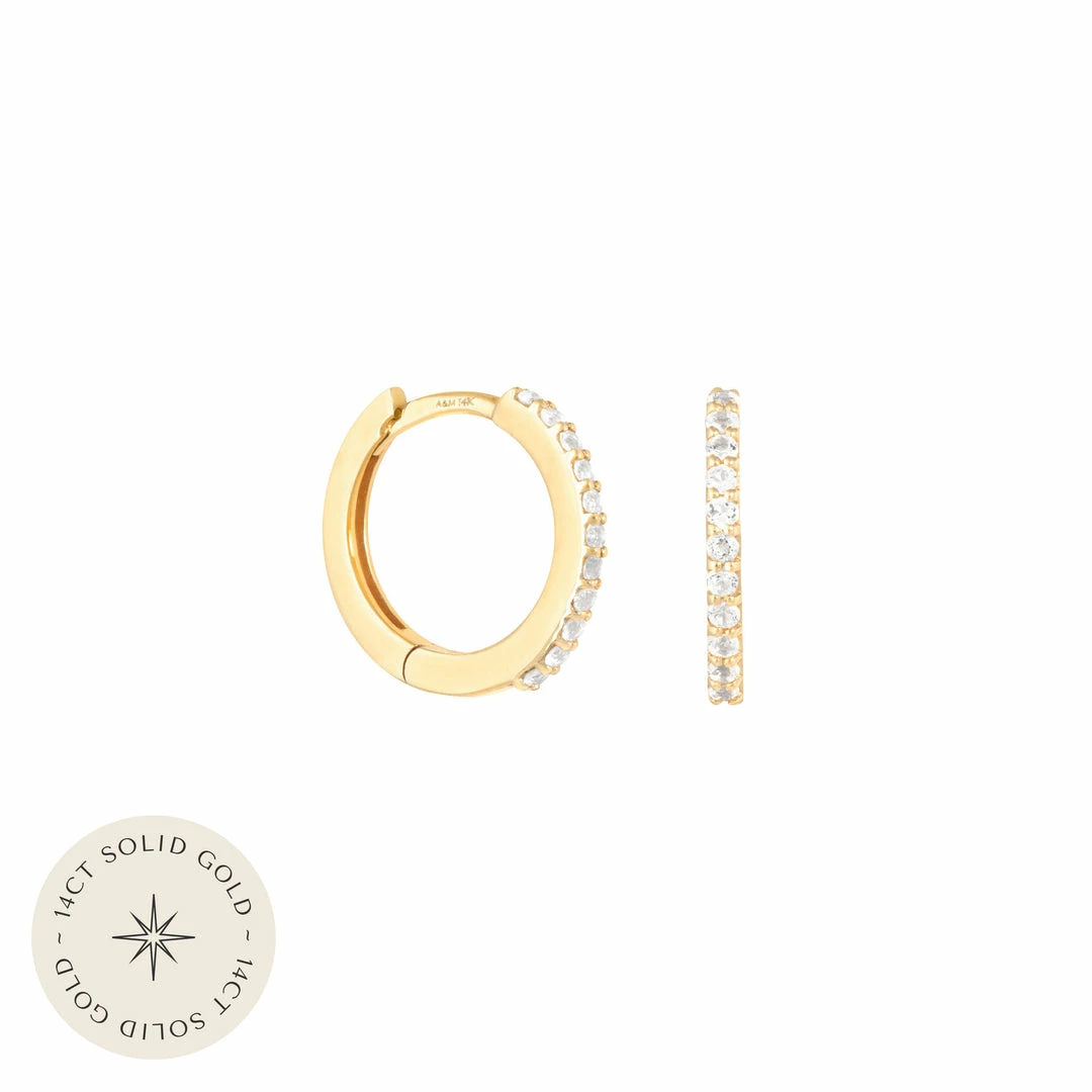Astrid & Miyu Topaz Hoops In Solid Gold 3 Astrid & Miyu Topaz Hoops In Solid Gold